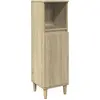 Image de vidaXL Armoire de salle de bain Chêne Sonoma 30x30x100 cm Bois composite