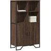 Image de vidaXL Highboard imitation chêne 79,5x35,5x137,5 cm Matériau dérivé du bois