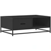 Image de vidaXL Table basse noire 90x57x35 cm Bois composite et métal
