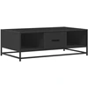 Image de vidaXL Table basse noire 100x57x35 cm Bois composite et métal