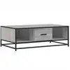 Image de vidaXL Table basse Gris Sonoma 100x57x35 cm Bois composite et métal
