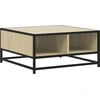 Image de vidaXL Table basse en chêne Sonoma 60,5x60,5x30cm bois composite et métal