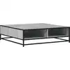 Image de vidaXL Table basse Gris Sonoma 100x100x30 cm Bois composite et métal