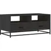 Image de vidaXL Table basse noire 100x50x45 cm Bois composite et métal