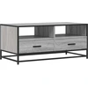 Image de vidaXL Table basse Gris Sonoma 100x50x45 cm Bois composite et métal