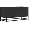 Image de vidaXL Armoire TV noire 80x34,5x40 cm Bois composite et métal