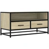 Image de vidaXL Armoire TV Chêne Sonoma 80x34,5x40 cm Bois composite et métal