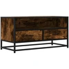 Image de vidaXL Armoire TV chêne fumé 80x34,5x40 cm Bois composite et métal