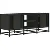 Image de vidaXL Armoire TV noire 100x35x41 cm Bois composite et métal