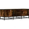 Image de vidaXL Armoire TV chêne fumé 120x35x41 cm Bois composite et métal