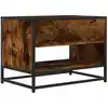 Image de vidaXL Armoire TV chêne fumé 61x40x46 cm Bois composite et métal