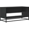 Image de vidaXL Armoire TV noire 91x40x46 cm Bois composite et m ©tal