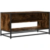 Image de vidaXL Armoire TV chêne fumé 91x40x46 cm Bois composite et métal