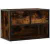 Image de vidaXL Armoire TV chêne fumé 60x31x39,5 cm Bois composite et métal