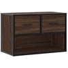 Image de vidaXL Armoire TV Chêne brun 60x31x39,5 cm Bois composite et métal