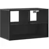 Image de vidaXL Armoire TV noire 60x31x39,5 cm Bois composite et métal