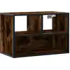 Image de vidaXL Armoire TV chêne fumé 60x31x39,5 cm Bois composite et métal