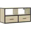 Image de vidaXL Armoire TV Chêne Sonoma 80x31x39,5 cm Bois composite et métal