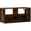Image de vidaXL Armoire TV chêne fumé 80x31x39,5 cm Bois composite et métal
