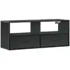 Image de vidaXL Armoire TV noire 100x31x39,5 cm Bois composite et métal