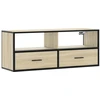 Image de vidaXL Armoire TV Chêne Sonoma 100x31x39,5 cm Bois composite et métal