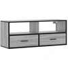 Image de vidaXL Armoire TV Gris Sonoma 100x31x39,5 cm Bois composite et métal