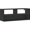 Image de vidaXL Armoire TV noire 100x31x39,5 cm Bois composite et métal