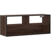 Image de vidaXL Armoire TV Chêne brun 100x31x39,5 cm Bois composite et métal