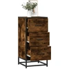 Image de vidaXL Sideboard chêne fumé 35,5x35x76 cm bois composite et métal