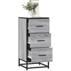 Image de vidaXL Sideboard Gris Sonoma 35,5x35x76 cm Bois composite et métal