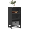 Image de vidaXL Sideboard Noir 35,5x35x76 cm Bois composite et métal