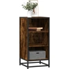 Image de vidaXL Sideboard chêne fumé 35,5x35x76 cm bois composite et métal