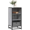 Image de vidaXL Sideboard Gris Sonoma 35,5x35x76 cm Bois composite et métal