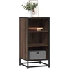 Image de vidaXL Sideboard brun imitation chêne 35,5x35x76 cm bois composite métal