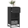 Image de vidaXL Sideboard Noir 35,5x35x76 cm Bois composite et métal