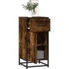 Image de vidaXL Sideboard chêne fumé 35,5x35x76 cm bois composite et métal