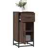 Image de vidaXL Sideboard brun imitation chêne 35,5x35x76 cm bois composite métal