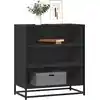 Image de vidaXL Sideboard Noir 68x35x76 cm Bois composite et métal