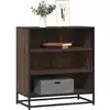 Image de vidaXL Sideboard brun imitation chêne 68x35x76 cm Bois composite & métal