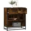 Image de vidaXL Sideboard chêne fumé 68x35x76 cm bois composite