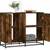 Image de vidaXL Sideboard chêne fumé 94x35x76 cm bois composite