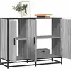 Image de vidaXL Sideboard Gris Sonoma 94x35x76 cm Bois composite
