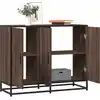 Image de vidaXL Sideboard brun imitation chêne 94x35x76 cm Bois composite