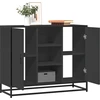 Image de vidaXL Sideboard Noir 92x35x76 cm Bois composite