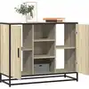 Image de vidaXL Sideboard ch  ne Sonoma 92x35x76 cm bois composite