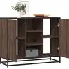 Image de vidaXL Sideboard brun imitation chêne 92x35x76 cm Bois composite