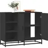 Image de vidaXL Sideboard Noir 92x35x76 cm Bois composite