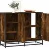 Image de vidaXL Sideboard chêne fumé 92x35x76 cm bois composite