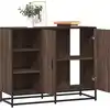 Image de vidaXL Sideboard brun imitation chêne 92x35x76 cm Bois composite