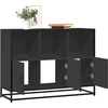 Image de vidaXL Sideboard Noir 100x35x76 cm Bois composite